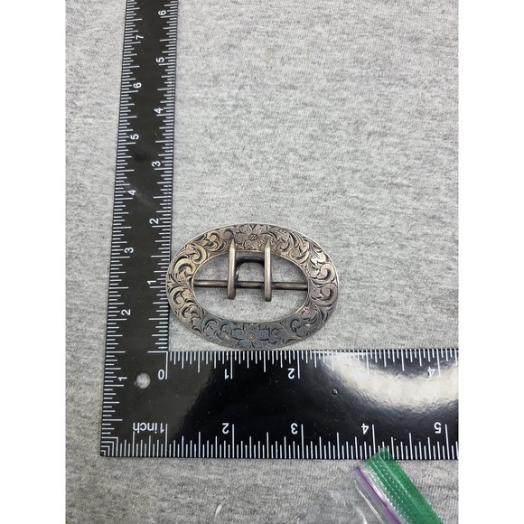 Antique Victorian Edwardian Sterling Silver LF Signed Womens Belt Buckle Pin main image 10